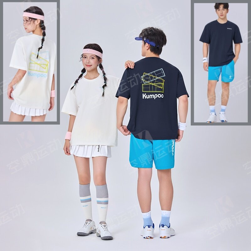KUMPOO/薰风羽毛球服男女款吸汗速干透气短袖运动T恤文化衫1720