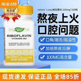 Nature's Way Vitamin B2核黄素 维生素B2 100mg 100粒