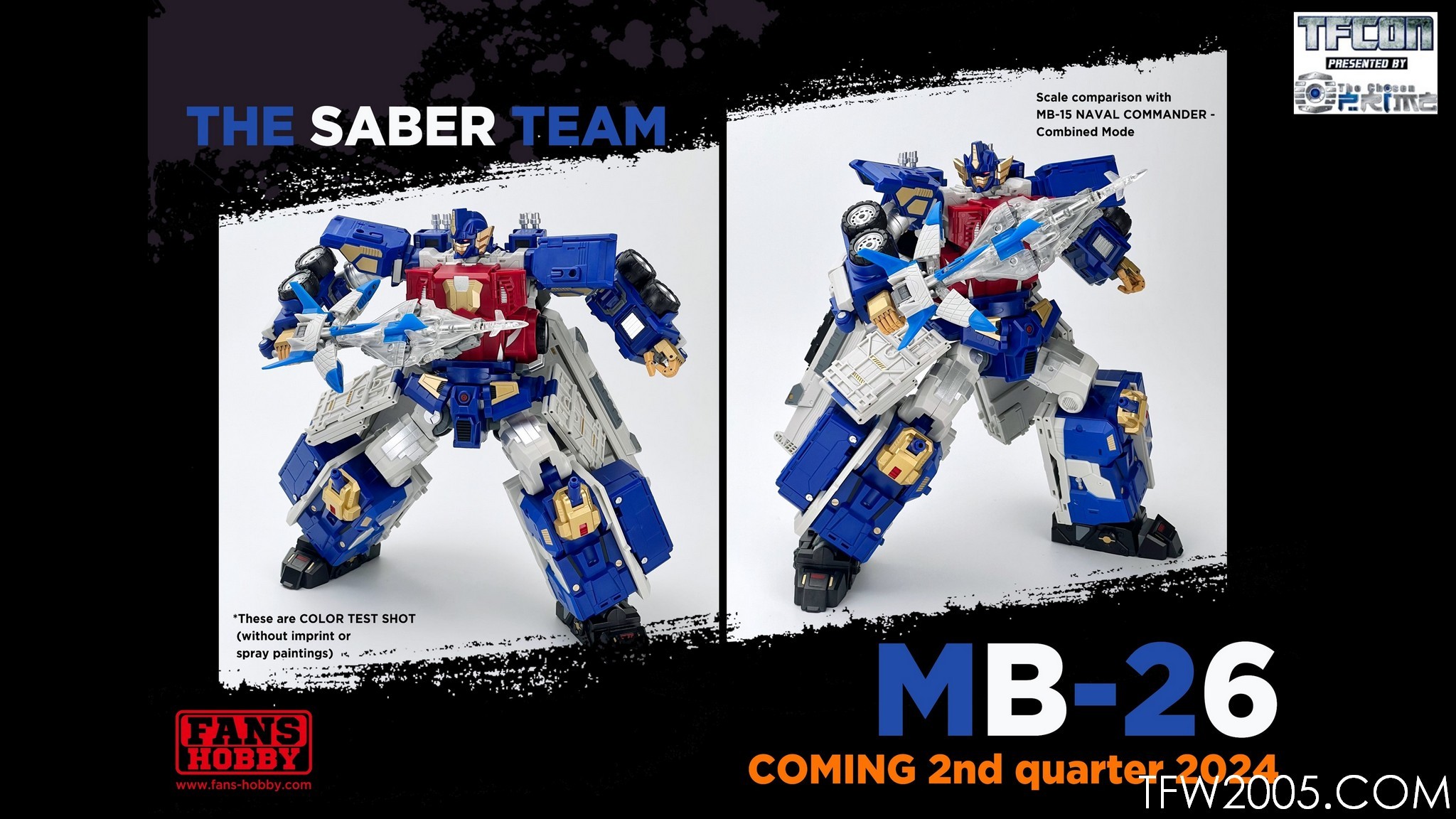 【预订】Fans Hobby MB-26 剑小队 The Saber Team 变形玩具模型