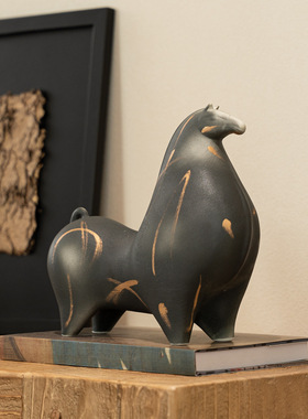 马年高级陶瓷马摆件马到成功礼品