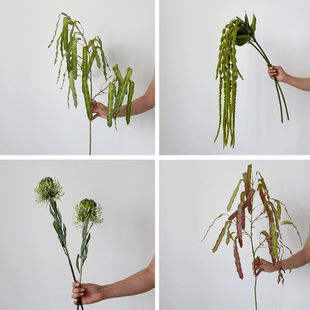 手感保湿仿真花高级感逼真情人泪酒店样板间花艺芦苇花针垫浆果