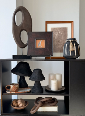 侘寂风软装高级感装饰组合摆件