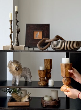 侘寂风复古装饰摆件软装组合陈设