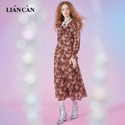 莲灿新款高级感碎花连衣裙