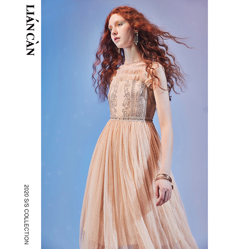 少女风莲灿聚酯纤维绣花