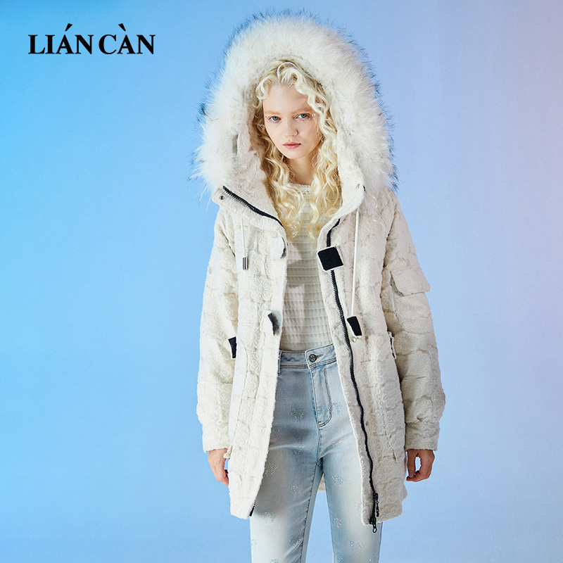 LIANCAN/莲灿百搭中长款连帽