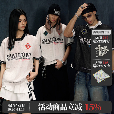 ASEN同款 STK SmallTownKid西兰卡普土家族纹样民族风POLO短袖T恤