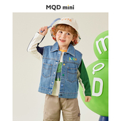 衣服童装 MQDmini牛仔马甲男童儿童背心坎肩无袖 上衣外套宝宝春季
