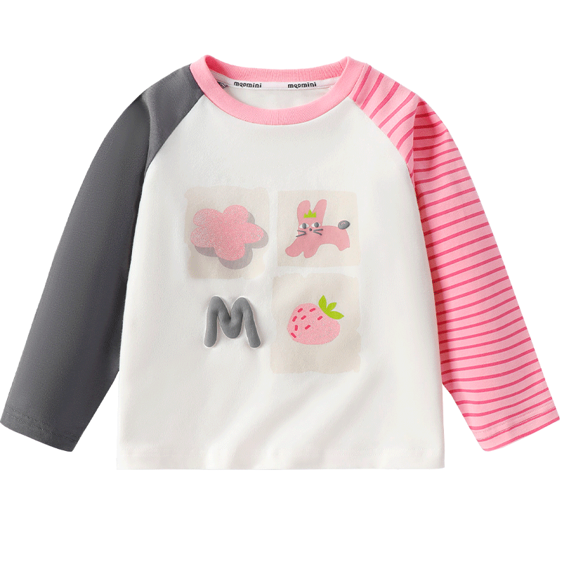 mqdmini女童圆领长袖T恤洋气衣服