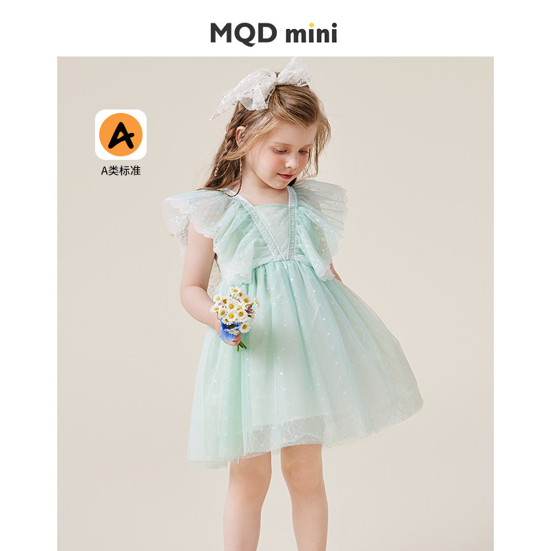 mqdmini女童夏季洋气网纱公主裙图片