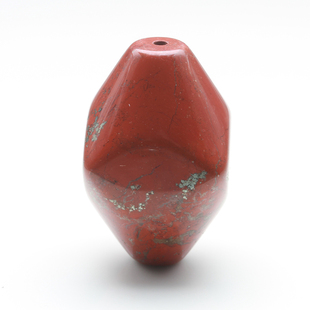 天然水晶吊坠项链红竹石勒子石英质玉红碧玉有金点一物一图A32