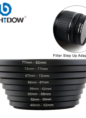 LIGHTDOW镜头顺接金属滤镜转接环49/52/55/58/62/67/72/77/82