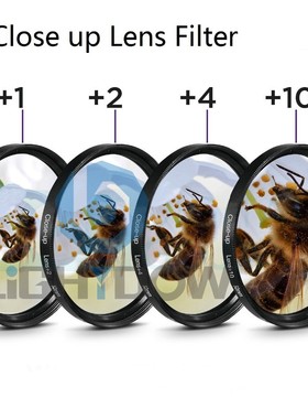 4合1所有相机通用微距拍摄放大滤镜近摄镜套装close-up +1+2+4+10