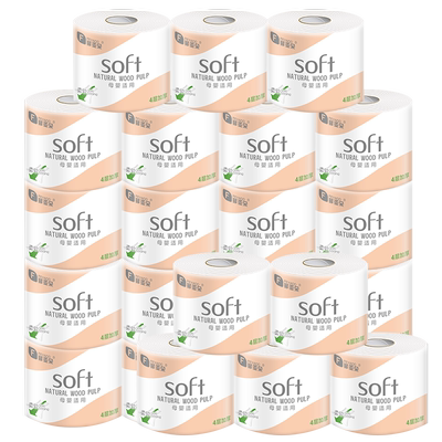 菲亚朵40卷有芯卷纸4层无香加厚