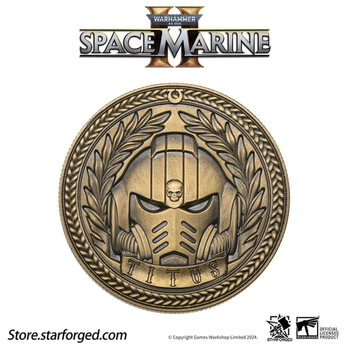 Starforged星辰铸造 战锤40K周边星际战士2 泰图斯专属纪念币铜版