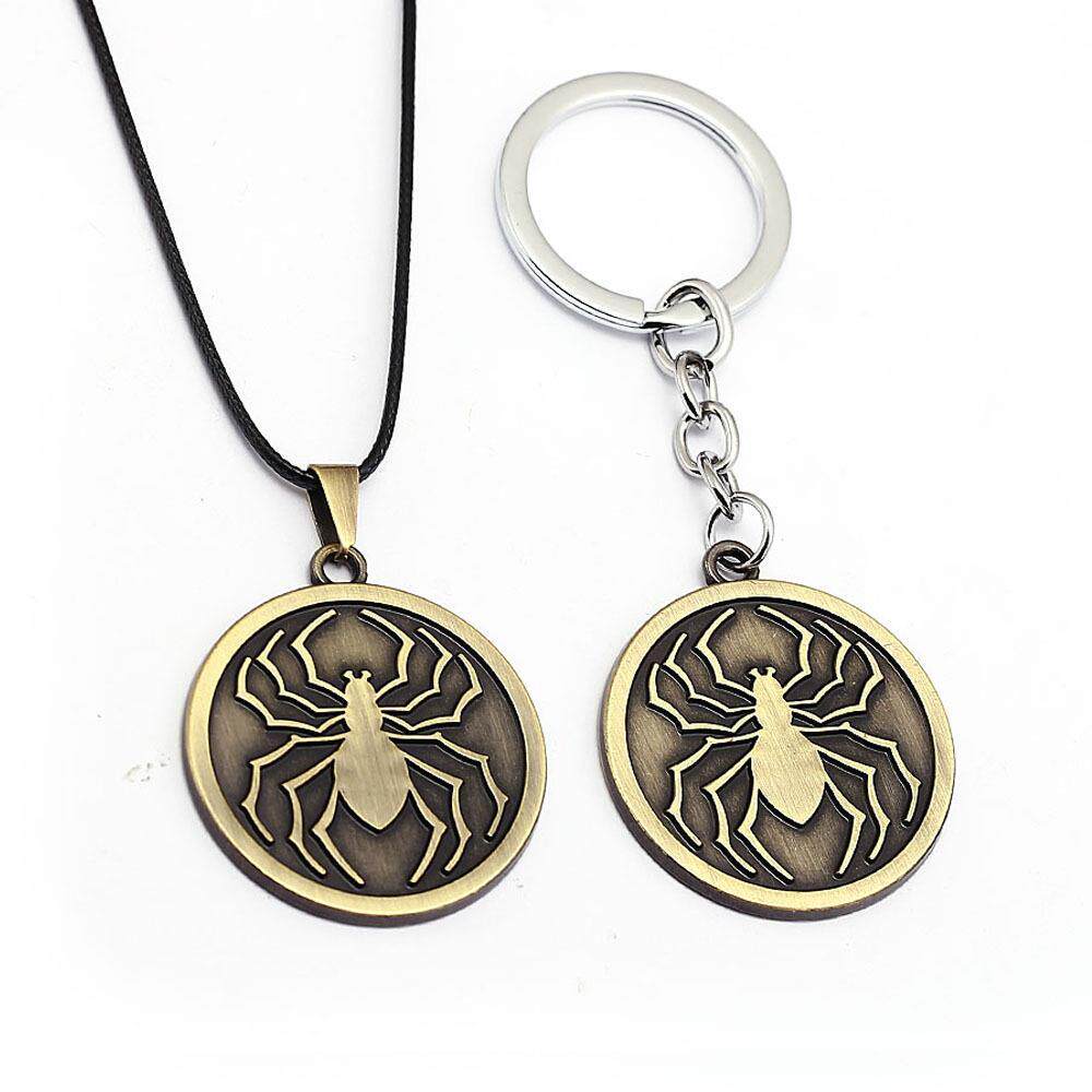 热销流行动漫周边全职猎人项链幻影旅团蜘蛛标志钥匙扣