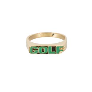 GOLF WANG No Strings gold ring 字母戒指 高街潮牌嘻哈配饰男女