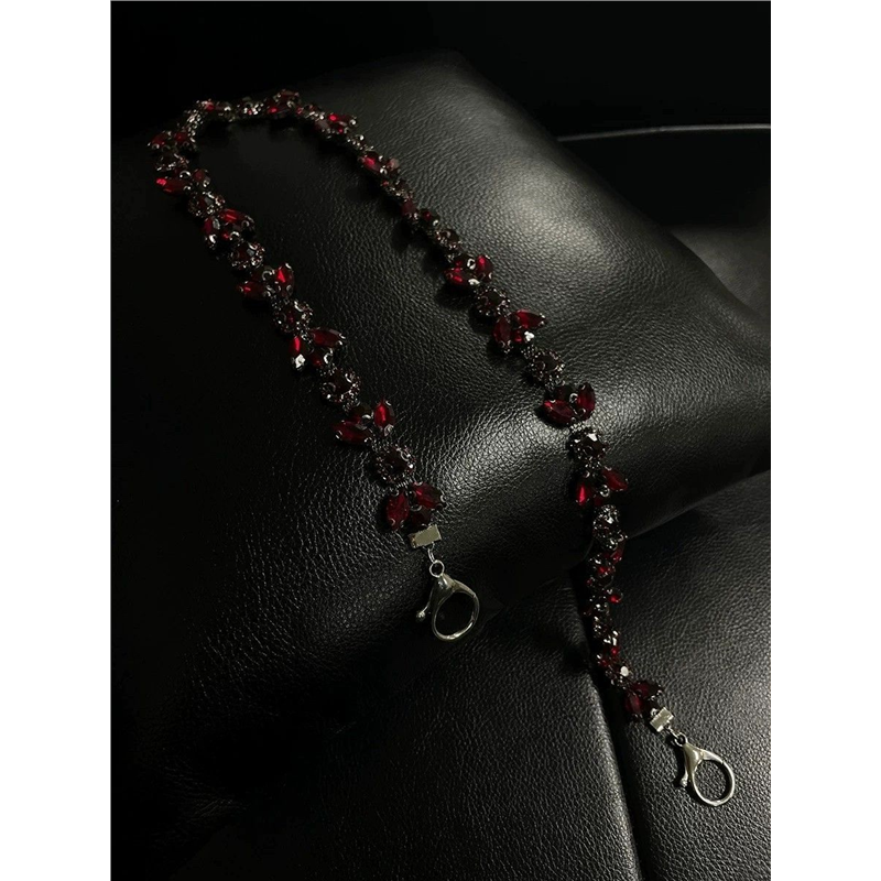 红色手工裤链鸽血手工裤链