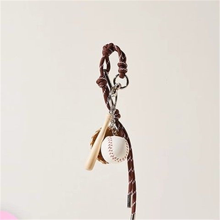 miu包包同款风保龄球运动挂绳配饰手提公文包绑带式包挂绳挂件