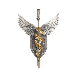 战锤40K战锤周边黑暗天使狮王之剑吊坠游戏周边项链