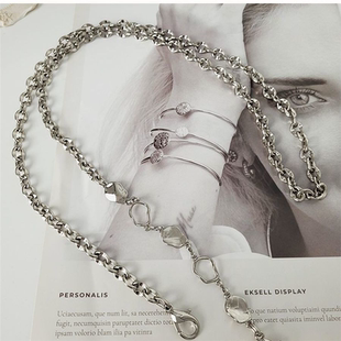 古良伊娃包包链条手机链条吉吉单肩斜挎链身体长链迷你烟盒包链