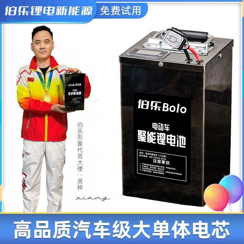 电动车锂电池4860v72v外卖专用二轮三轮大容量三元锂磷酸铁锂电瓶