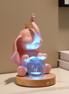 圣优顿轻奢小飞象客厅卧室摆件