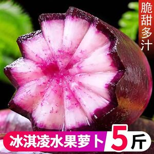 冰淇淋水果萝卜冰激凌冰糖心甜脆水果型新鲜紫皮潍坊萝卜生吃即食