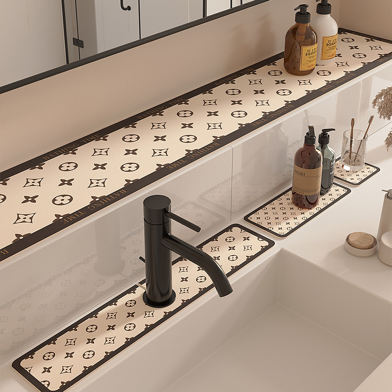 浴室卫生间硅藻泥吸水垫洗漱台柜顶镜柜防溅水长条防潮耐脏沥水垫,居家布艺,家用脚垫,淘宝优惠券,粉丝福利购,淘宝优惠卷