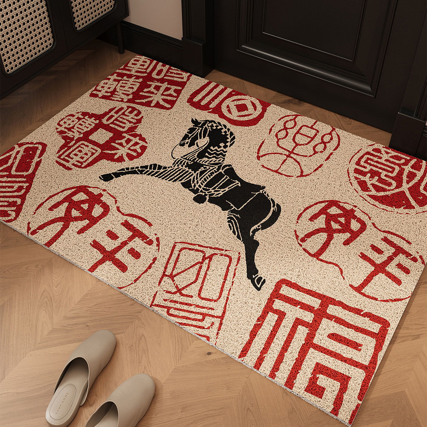 进门丝圈脚垫入户门地垫玄关大门口马年防滑耐磨耐脏除尘可裁剪毯,居家布艺,入户地垫,淘宝优惠券,粉丝福利购,淘宝优惠卷