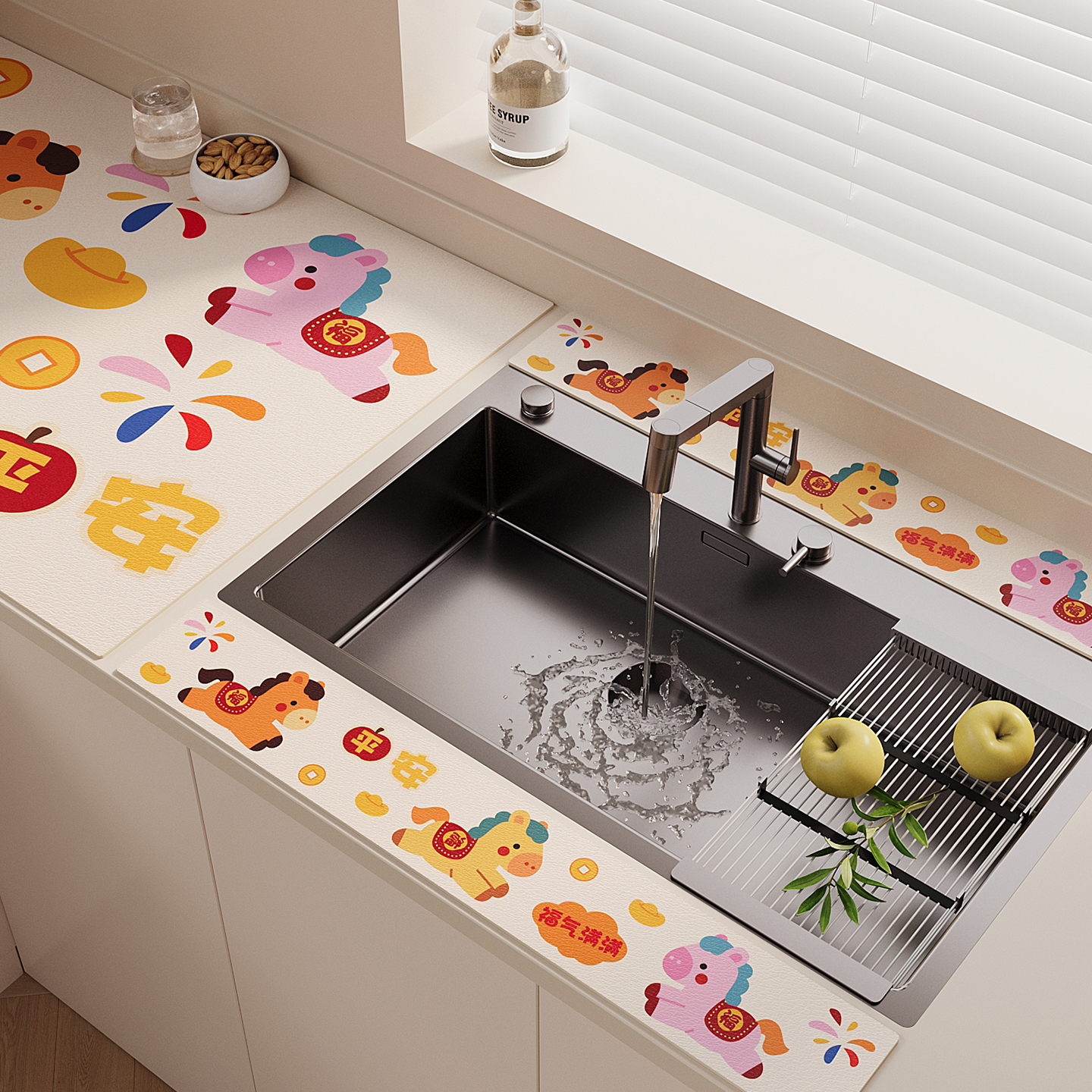 厨房水龙头吸水垫免洗可擦