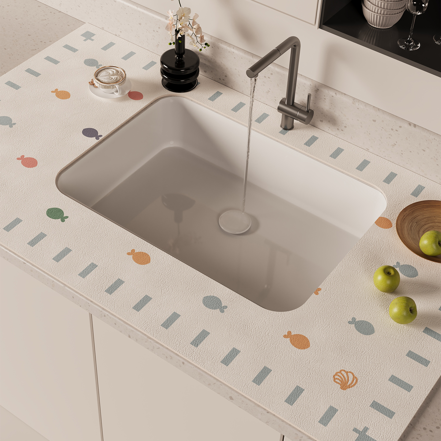 水龙头吸水垫厨房免洗可擦硅藻泥