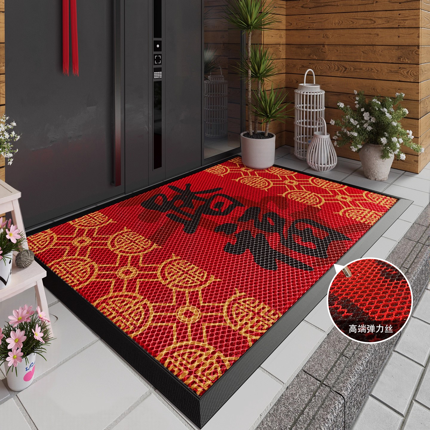 2025新款玄关入户门地垫弹力丝