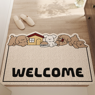 入户门垫大门口进门脚垫异形丝圈耐脏玄关地垫防滑除尘可裁剪地毯