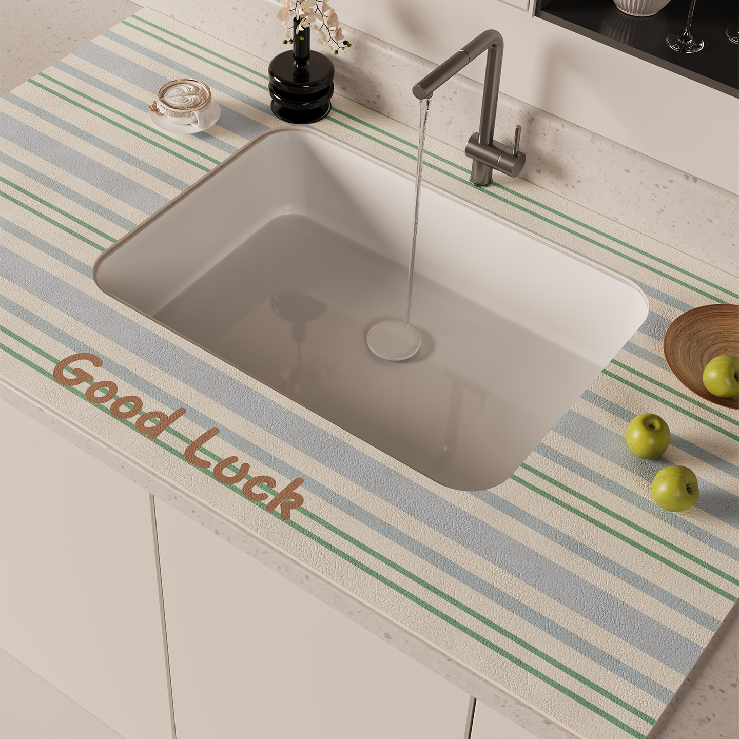 水龙头吧台满铺免洗可擦厨房垫