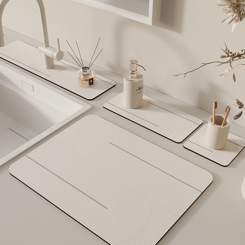 洗手台吸水垫厨房吧台水龙头