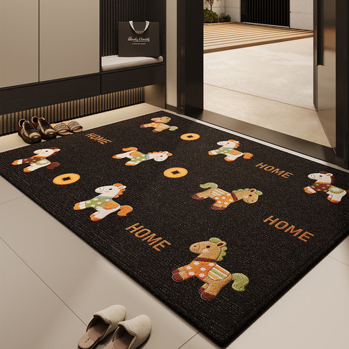 入户门地垫卡通狗狗家用耐脏玄关大门口进门脚垫防滑除尘耐磨地毯