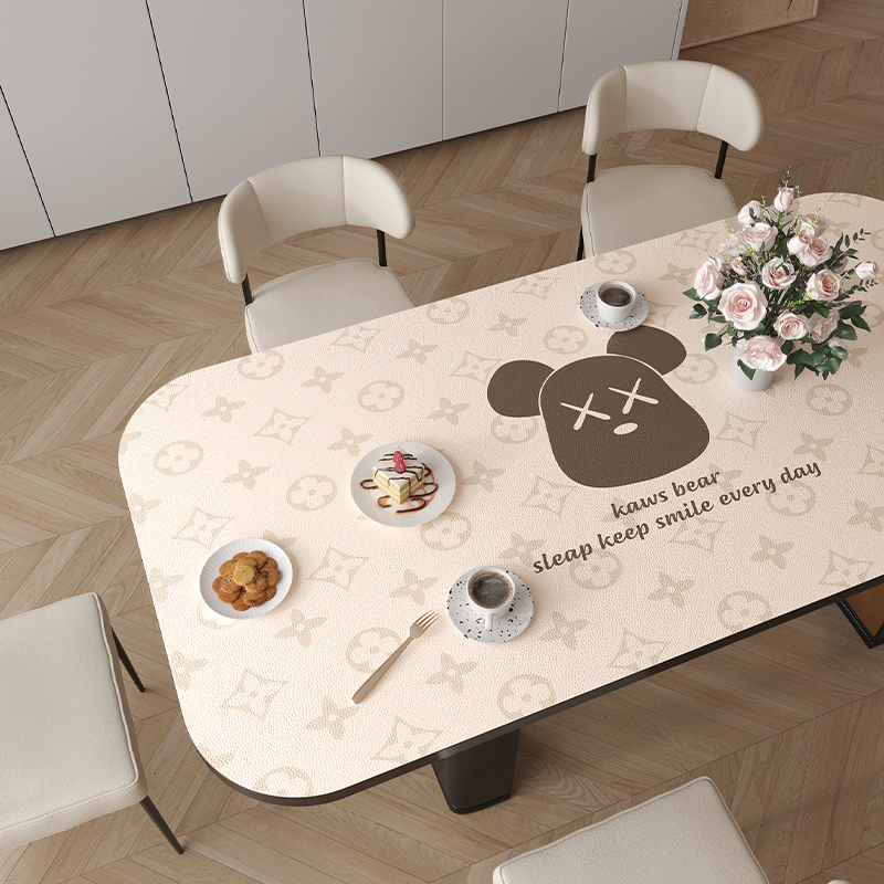 桌垫防烫隔热耐脏免洗皮革桌布防水防油PVC轻奢高级感餐桌保护垫,居家布艺,桌布,淘宝优惠券,粉丝福利购,淘宝优惠卷