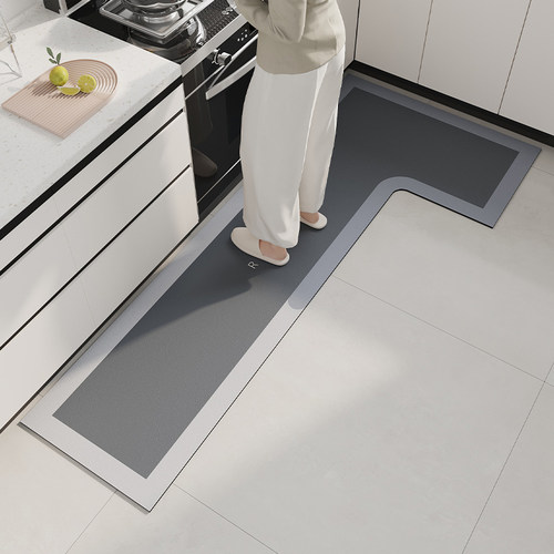 L型厨房地垫耐磨免洗可擦家用