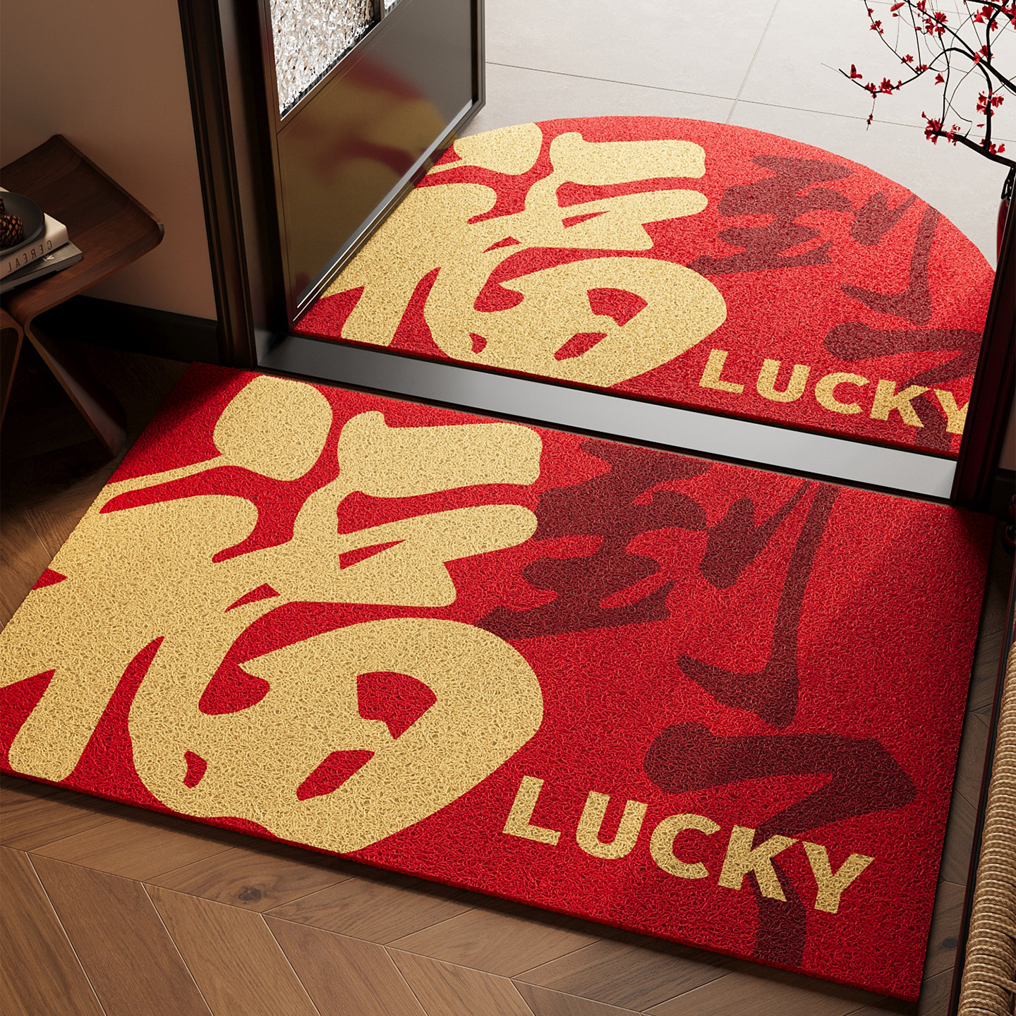 入户门地垫玄关大门口进门脚垫红色半圆防滑除尘耐磨耐脏毯可裁剪,居家布艺,入户地垫,淘宝优惠券,粉丝福利购,淘宝优惠卷