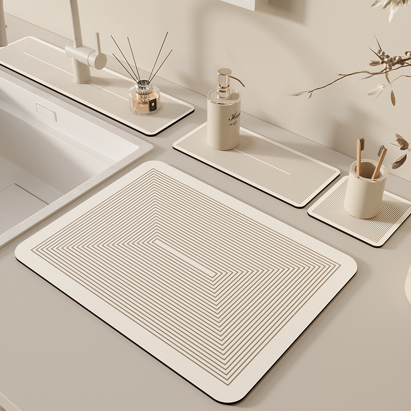 洗手台厨房吸水垫硅藻泥台面垫