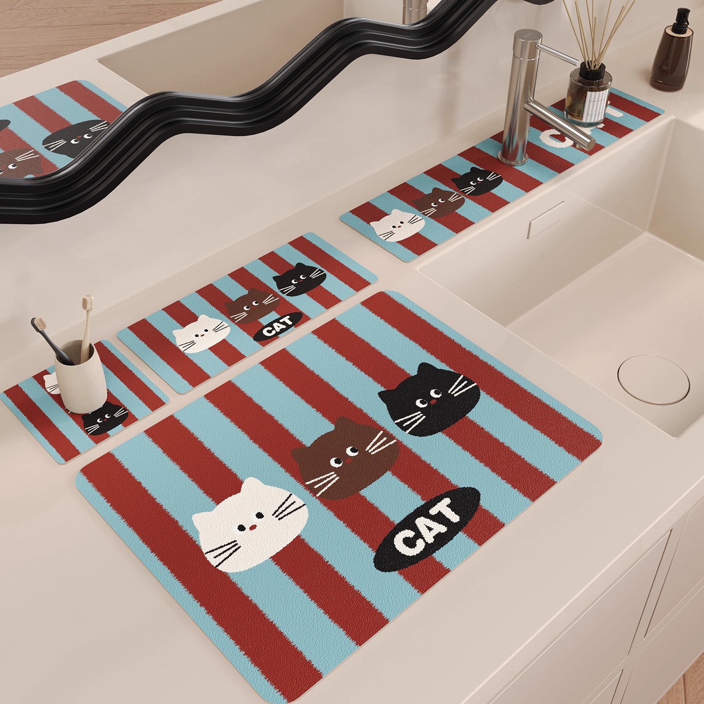 厨房水龙头吸水垫速干沥水垫