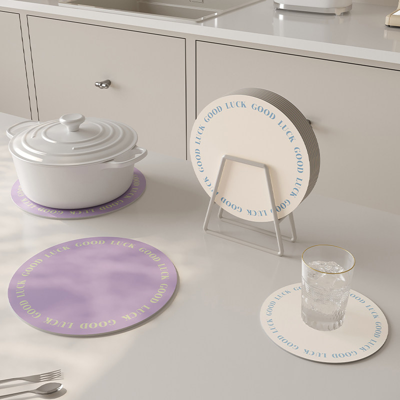 圆形餐盘垫软硅藻泥杯垫耐脏吸水垫防烫隔热保护垫免洗可擦速干垫,居家布艺,餐垫,淘宝优惠券,粉丝福利购,淘宝优惠卷