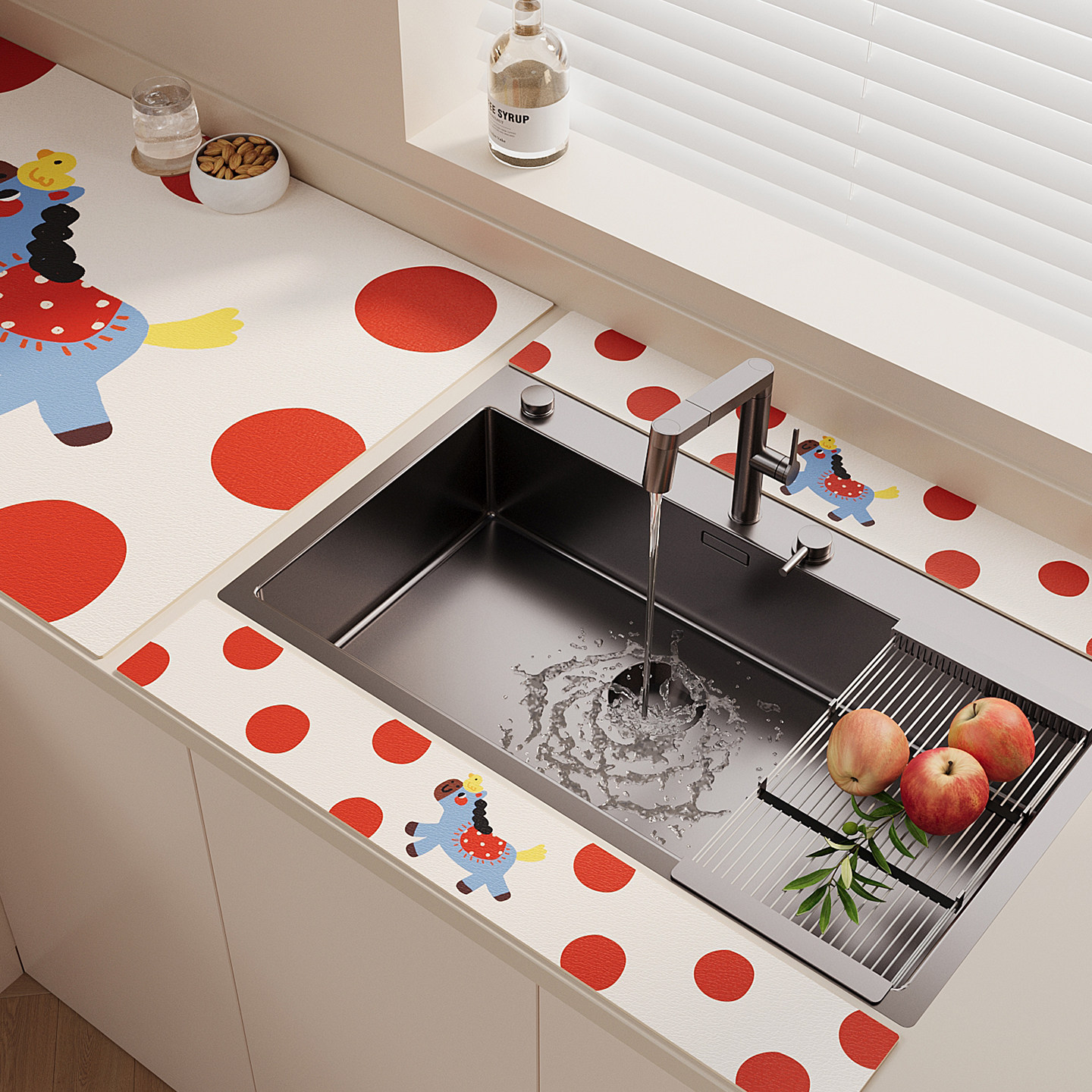 卡通小马厨房硅藻泥洗手台吸水垫窄边沥水垫免洗可擦洗漱台台面垫,居家布艺,厨房地垫,淘宝优惠券,粉丝福利购,淘宝优惠卷