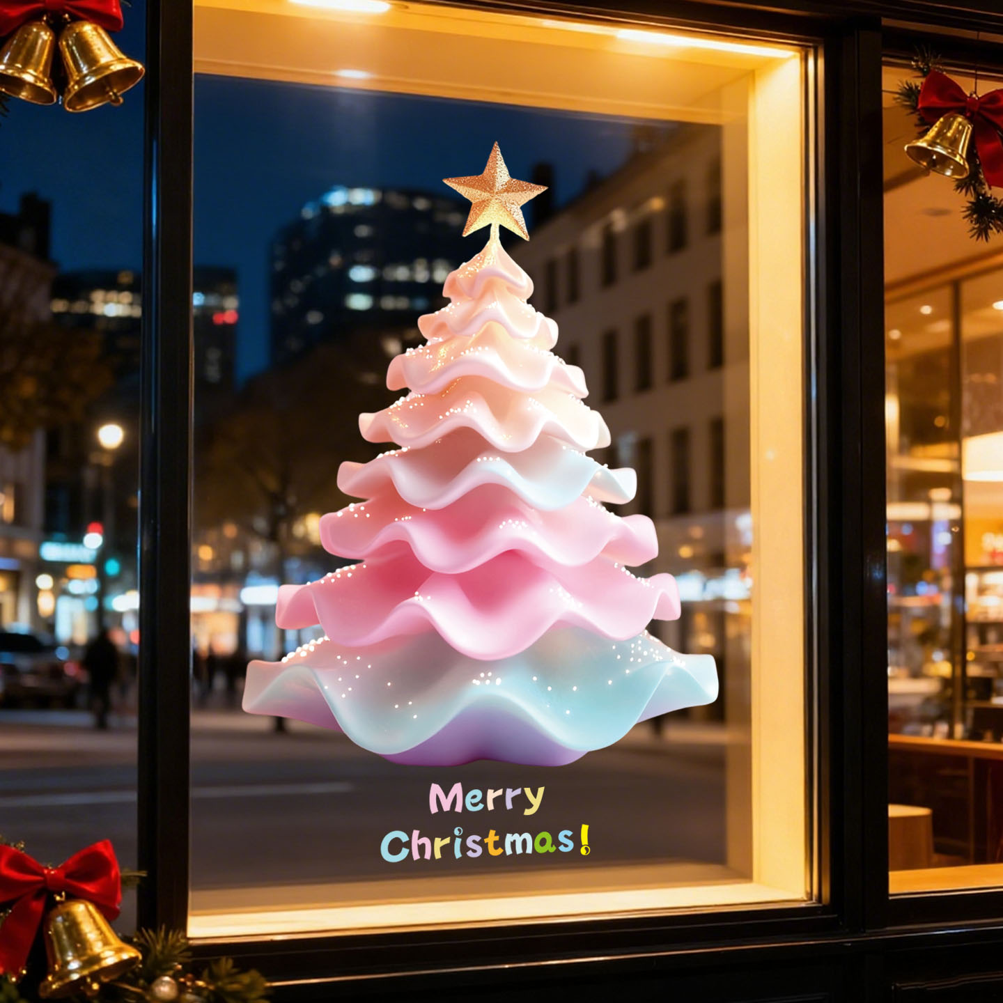 圣诞节氛围装饰品贴纸窗花贴画