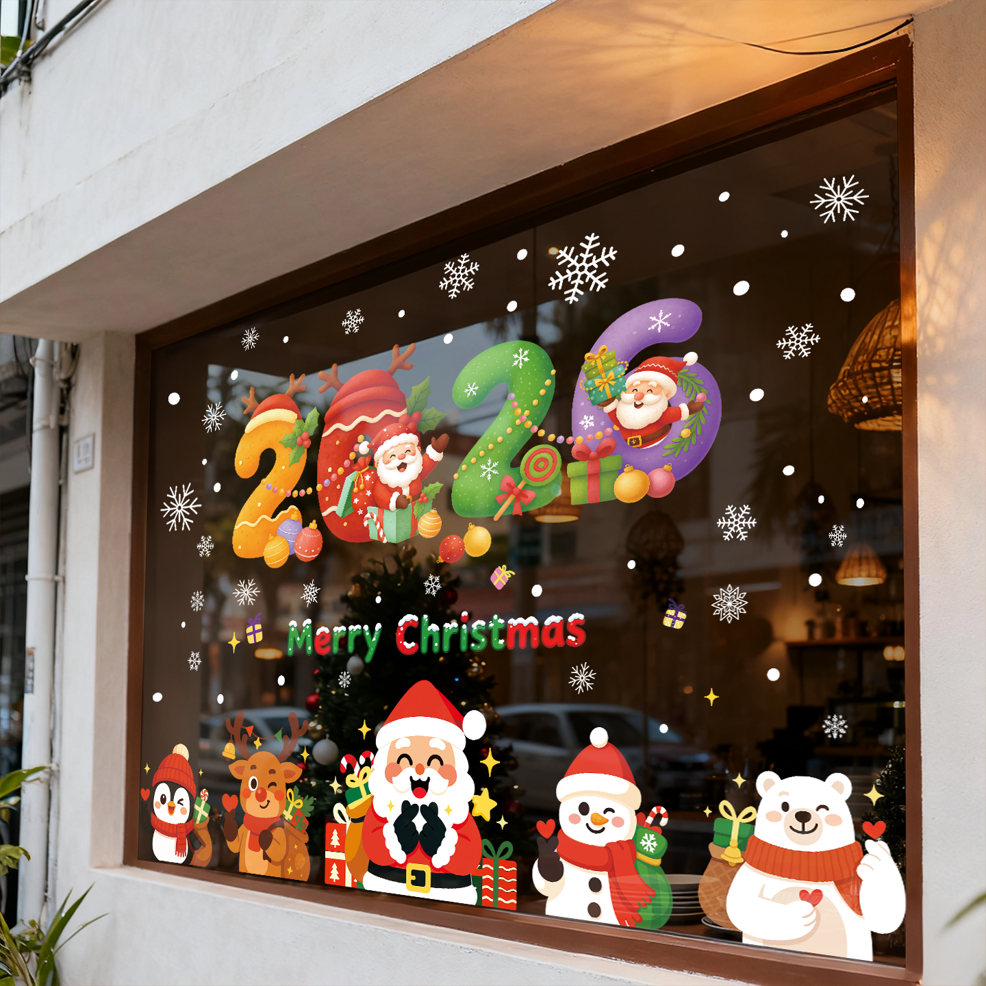 圣诞节氛围装饰品窗花贴纸
