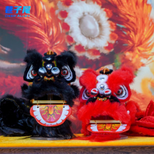 雄狮少年佛山老夫子手工艺品车载中控台家居装饰摆件喜庆大气高贵