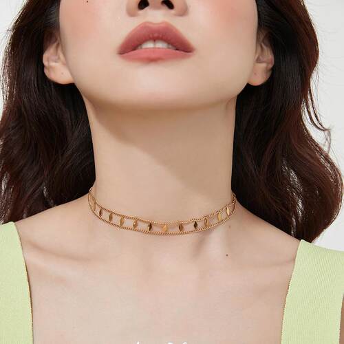 MORI DORI希腊少女复古ins风小众个性choker项链锁骨链钛钢不掉色