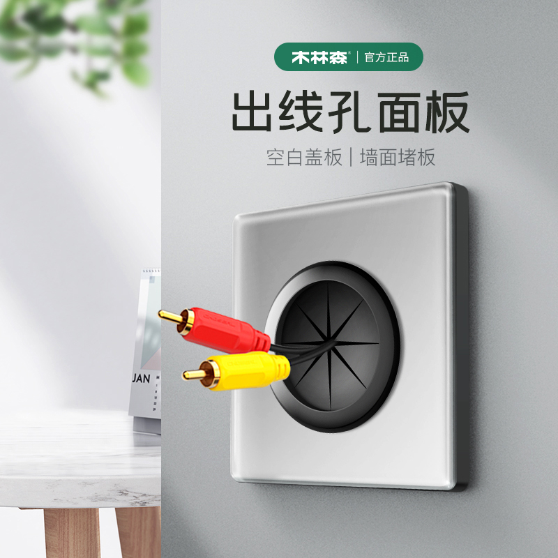 出线空白面板木林森遮挡86型