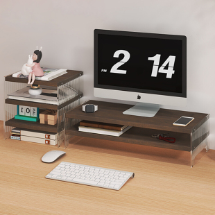 台式电脑增高架显示器办公室桌面收纳置物架垫高支撑架子托盘底座